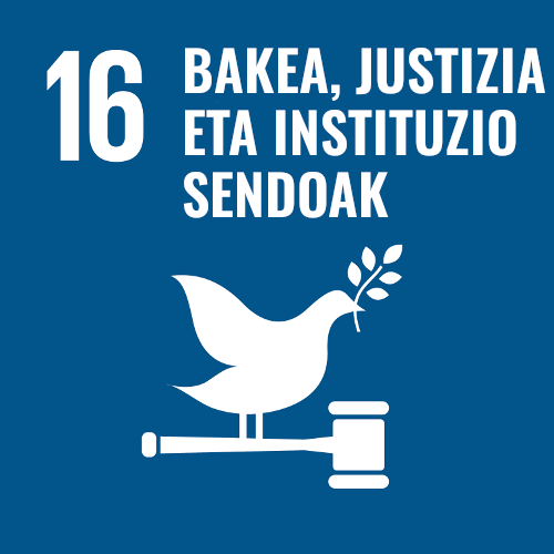 Helburua 16 - Bakea, justizia eta instituzio sendoak